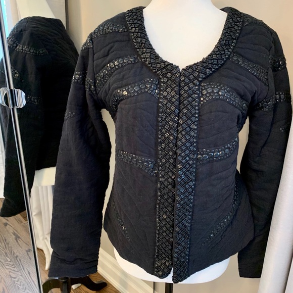Stunning European Beaded and Quilted Jacket - Picture 1 of 9